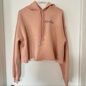 Pink crop adventure hoodie